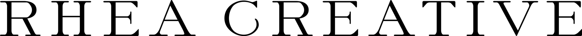 RHEA Creative The image displays the words “RHEA CREATIVE” in large, bold, black serif capital letters on a light background. Luxury Branding